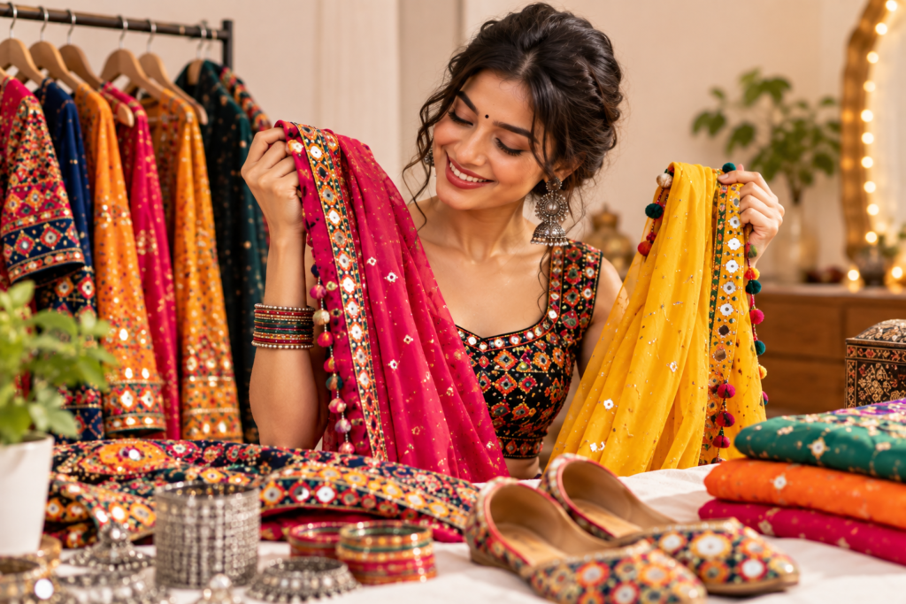 Beyond the Bling: Discovering Unique & Sustainable Navratri Fashion Trends for 2026 navratri (2)