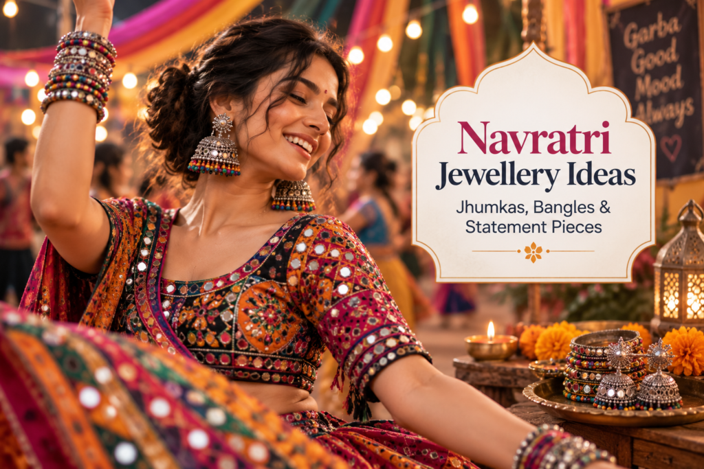 navratri jewellery ideas in garba glow